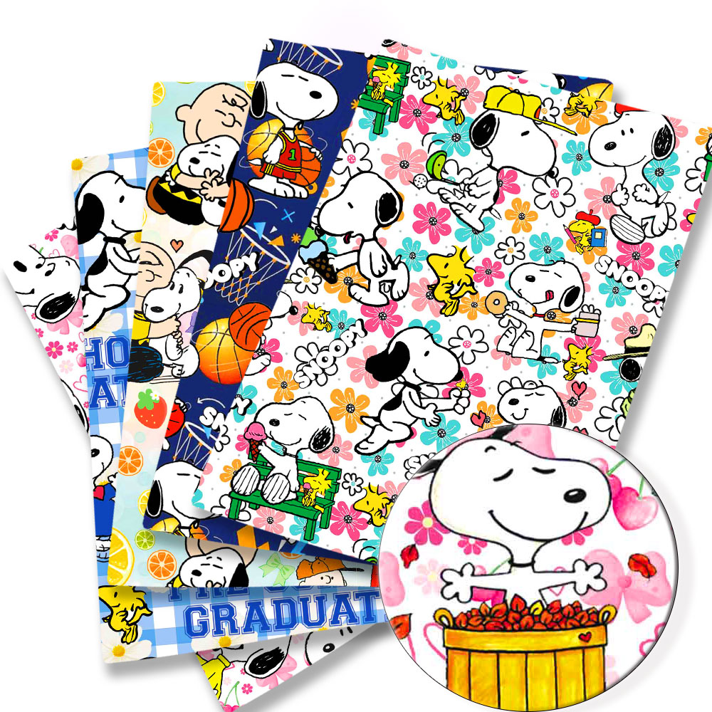 Home Textiles Curtains - Tissu TAKARA TOMY Snoopy 140x50CM, imprimé