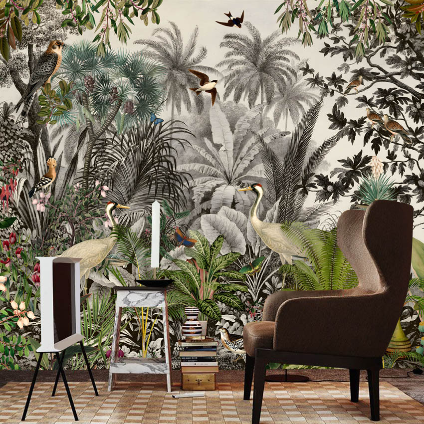 Home Textiles Photos - Papier peint autocollant 20+ motifs botaniques