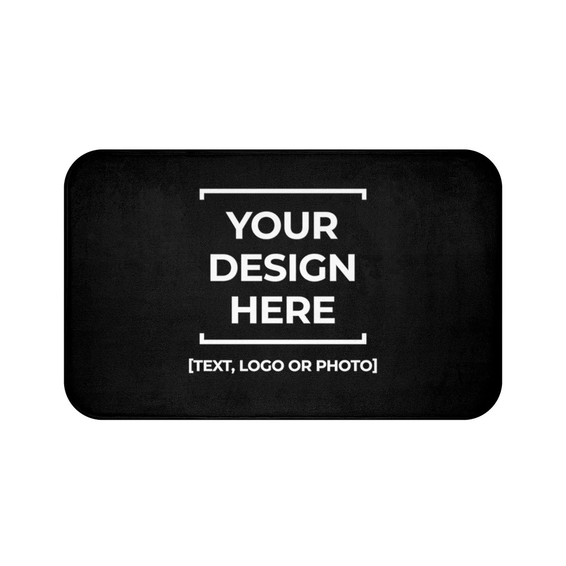 Home Textiles Photos - Tapis de bain personnalisé, texte photo