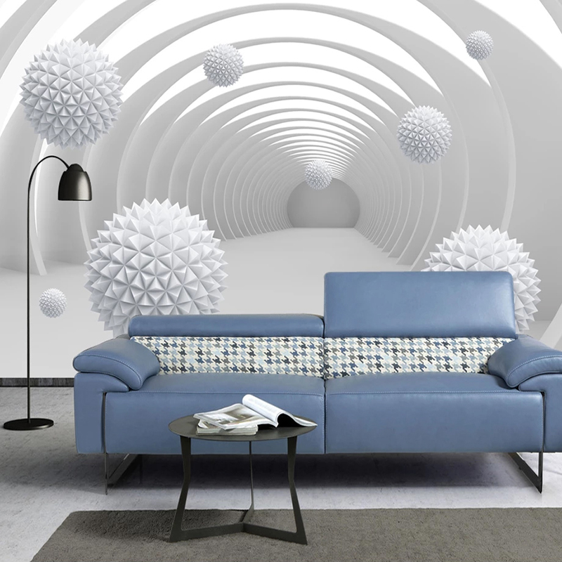 Home Textiles Photos - Papier peint Photo personnalisé Tunnel abstrait