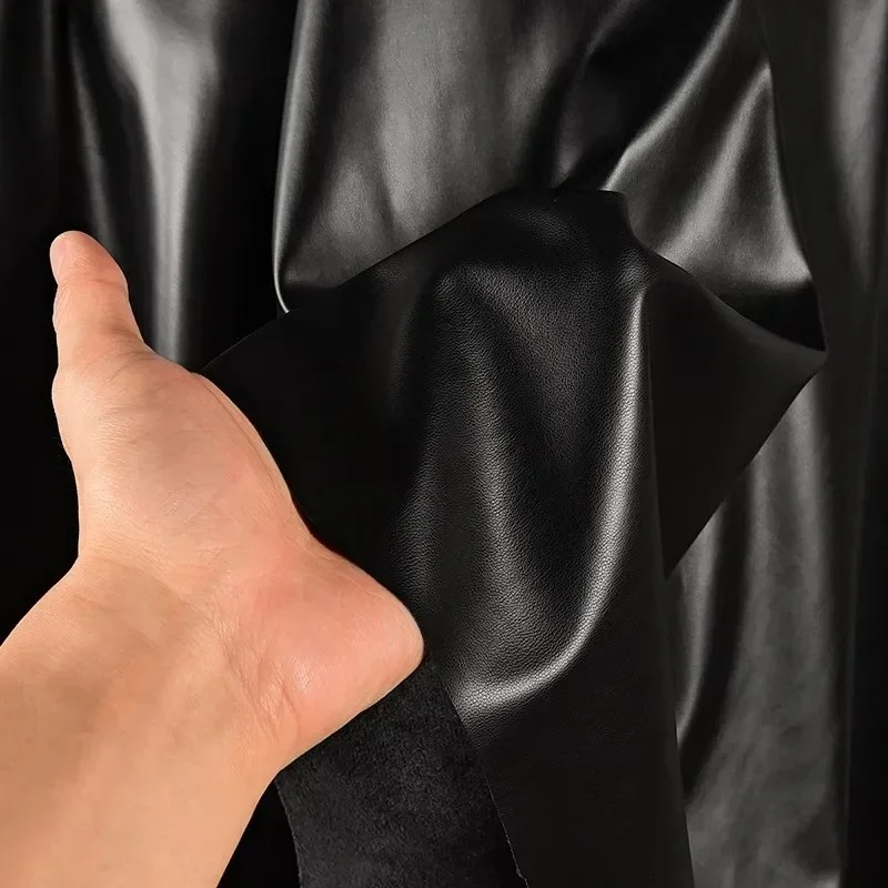 Tissu en cuir PU suédé noir, d - Home Textiles Wholesale avis et prix
