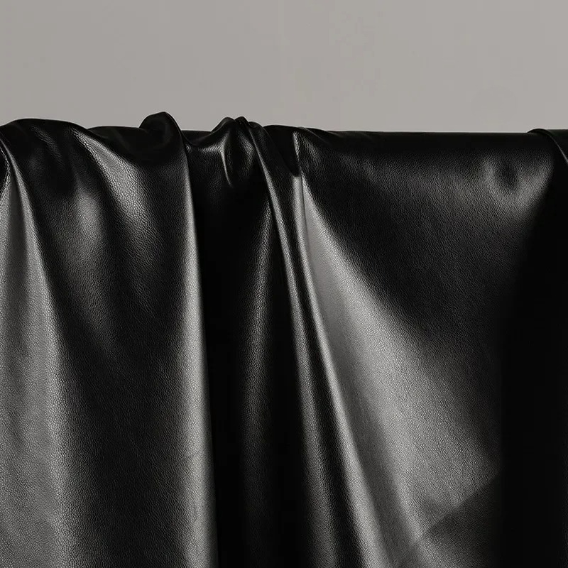 Tissu en cuir PU suédé noir, d - Home Textiles Wholesale avis et prix