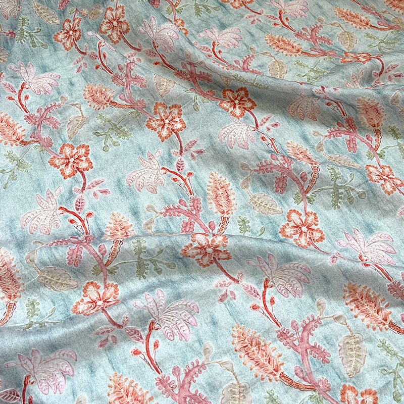 Tissu en coton brodé floral vi - Home Textiles Wholesale avis et prix