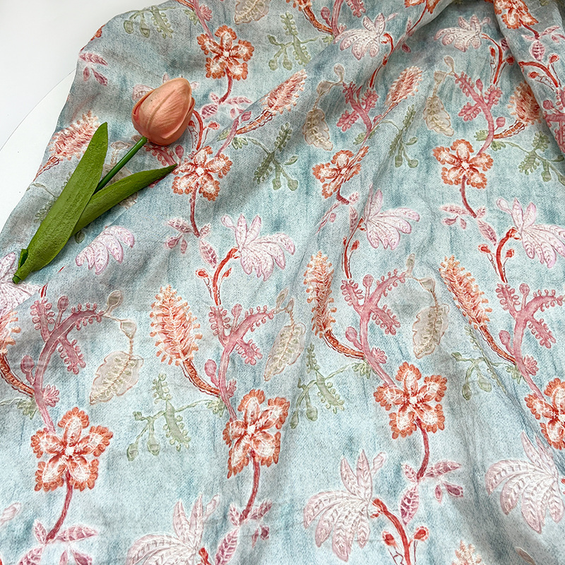 Tissu en coton brodé floral vi - Home Textiles Wholesale avis et prix