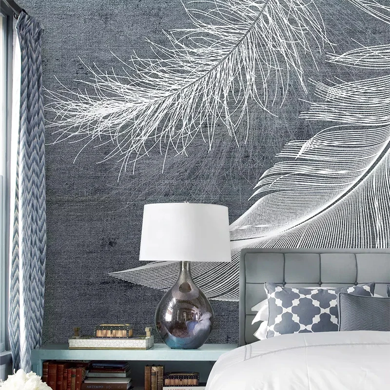 Moderne Simple plume Photo mur - Home Textiles Photos avis et prix