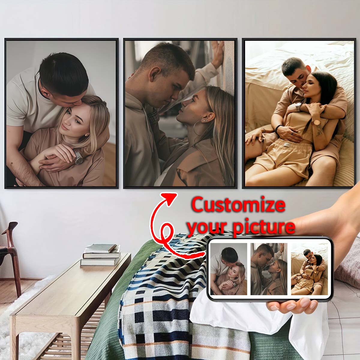 Triptyque - Cadre photo en boi - Home Textiles Photos avis et prix