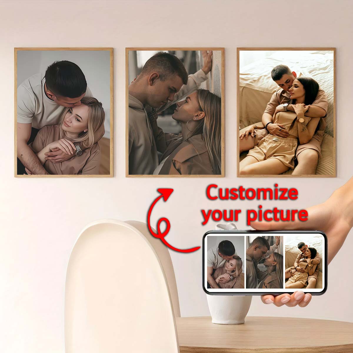 Triptyque - Cadre photo en boi - Home Textiles Photos avis et prix