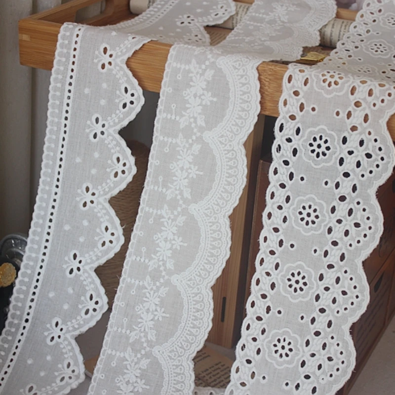 Ruban en dentelle de coton bla - Home Textiles Photos avis et prix