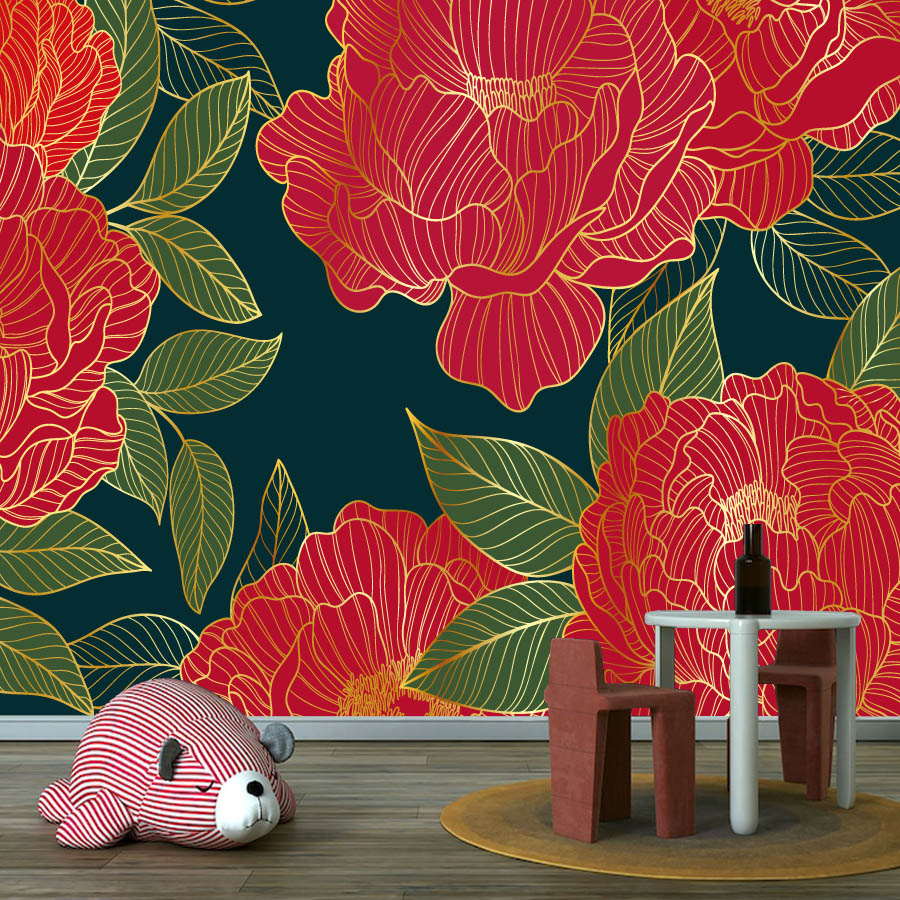 Papier peint photo floral pivo - Home Textiles Photos avis et prix